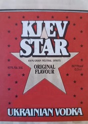 Заявка на торговельну марку № m202315410: 40% alc. vol.; 100% grain neutral spirits; ukrainian vodka; original flavour; kiev star