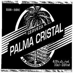 Свідоцтво торговельну марку № 34211 (заявка 2001074246): cerveza; palma cristal