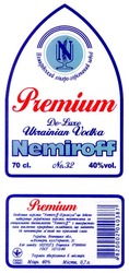 Свідоцтво торговельну марку № 23752 (заявка 99041144): n nemiroff premium