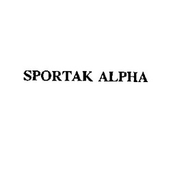 Свідоцтво торговельну марку № 1099 (заявка 116334/SU): sportak alpha