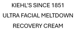 Заявка на торговельну марку № m202520034: recovery cream; ultra facial meltdown; kiehls; kiehl's since 1851