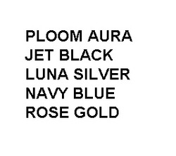 Заявка на торговельну марку № m202513042: ploom aura jet black luna silver navy blue rose gold