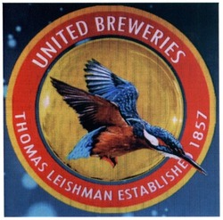 Заявка на торговельну марку № m201614589: united breweries; thomas leishman established 1857
