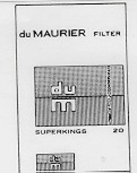 Заявка на торговельну марку № 92120592: du maurier filter superkings m